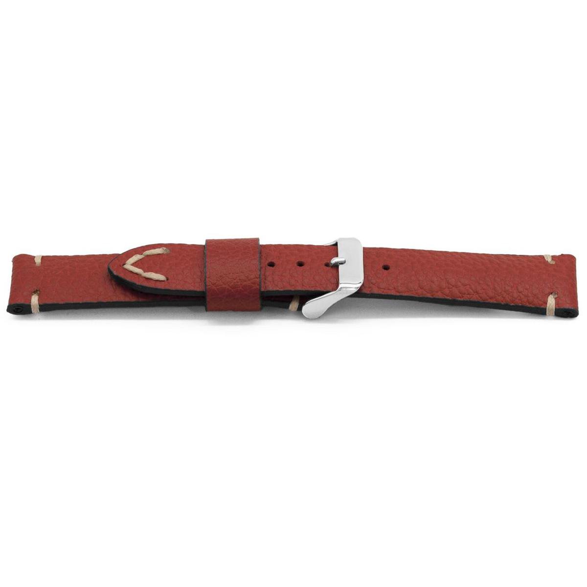 Horlogeband H715 Americana Leder Rood 22x20