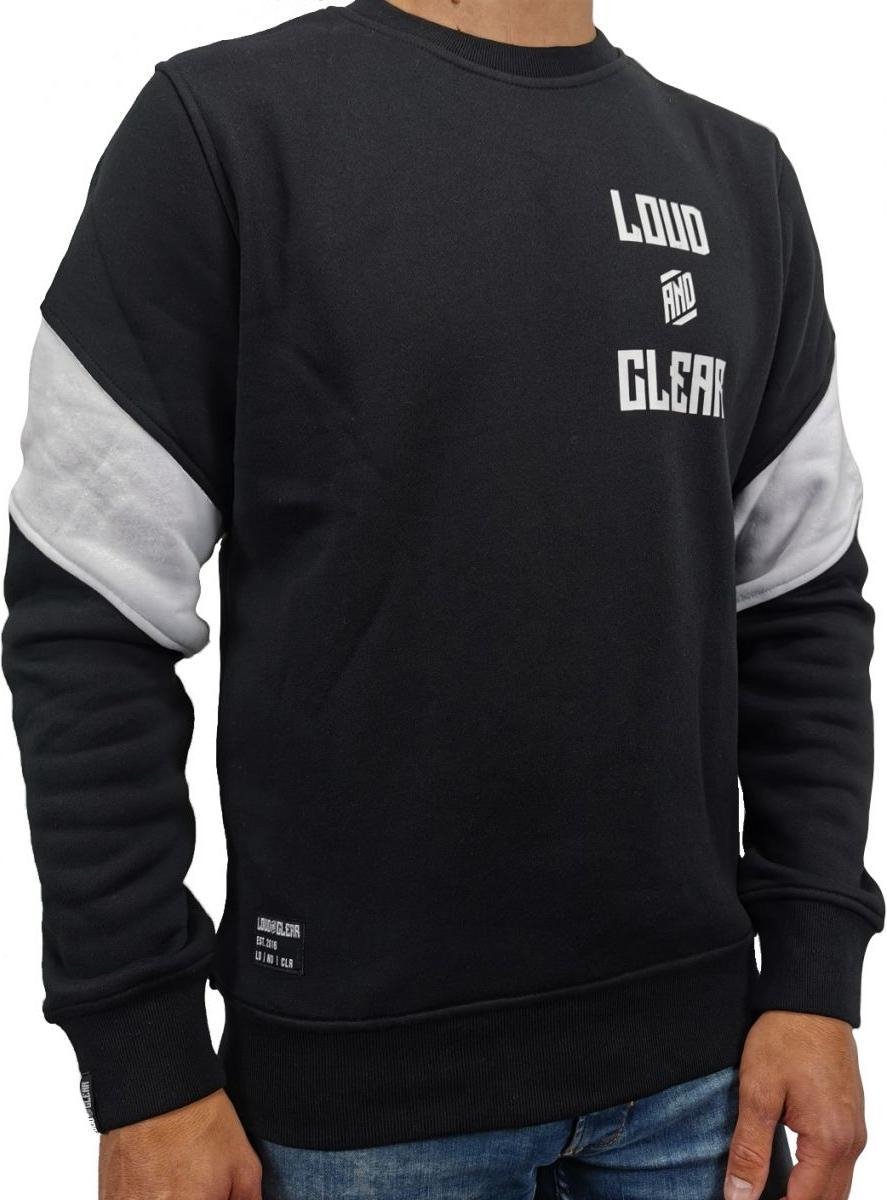 LOUD AND CLEAR® Trui Heren Zwart Wit - Sweater Heren - Vest Heren - Hoodie Heren - Maat XL