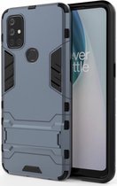 OnePlus Nord N10 Hoesje Shock Proof Back Cover Met Kickstand Blauw