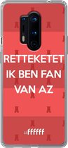 6F hoesje - geschikt voor OnePlus 8 Pro -  Transparant TPU Case - Retteketet ik ben fan van AZ #ffffff