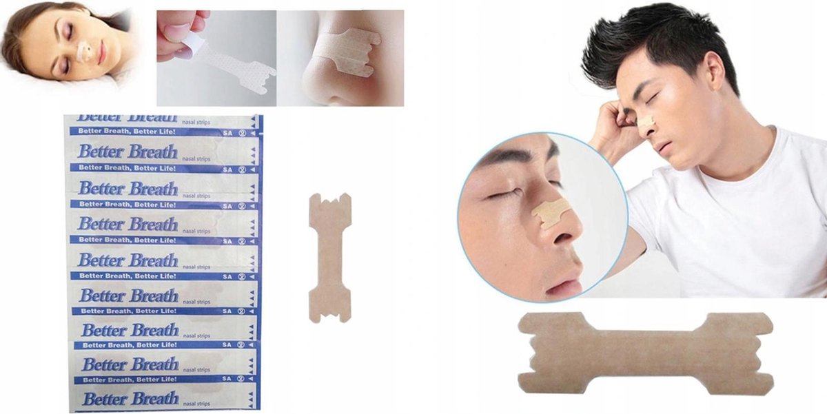 Nasal strips Nasale strips Verbeterde ademhaling Beter