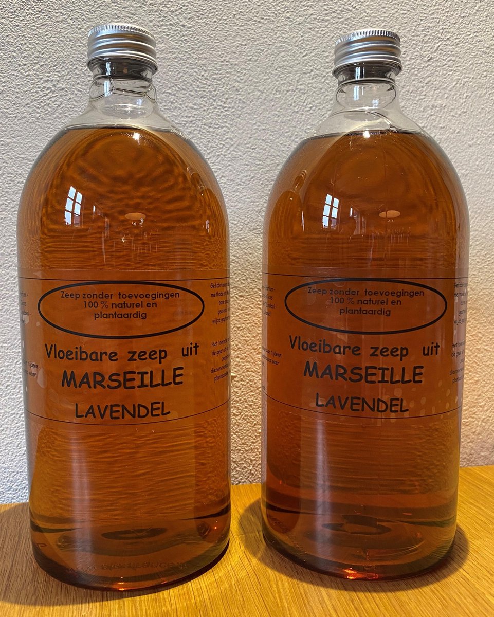 Vloeibare Marseille zeep, navulling 2 x 1000 ml Lavendel