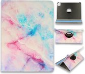 iPad Air 4 10.9 (2020) Hoes - Draaibare Tablet Case Met Print - Marmer Uni