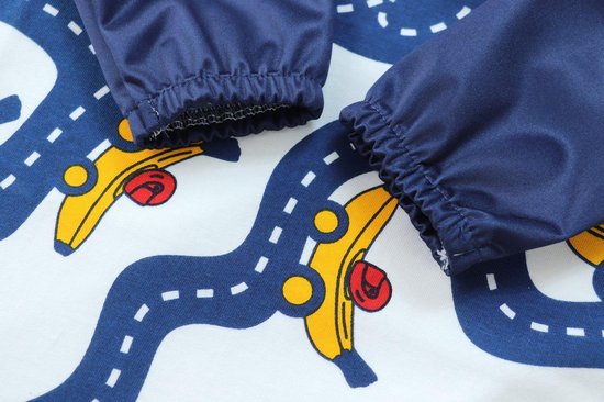 KliederZ slab met mouwen - Blauw Racing Bananas mouwslab baby - Jongens 8 - 24 mnd LB12b van KliederZ — afbeelding 4