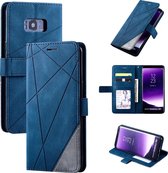 Book Case Samsung Galaxy S8+ (S8 Plus) | Hoogwaardig PU Leren Hoesje | Lederen Wallet Case | Luxe Uitstraling | Telefoonhoesje | Pasjeshouder | Portemonnee | Blauw