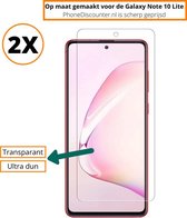 Fooniq Screenprotector Transparant 2x - Geschikt Voor Samsung Note 10 Lite