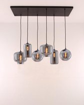 Eef - hanglamp - 6xE27 - rookglas  - 100cm