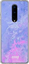 OnePlus 8 Hoesje Transparant TPU Case - Purple and Pink Water #ffffff