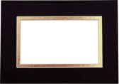Passepartout Dubbeldik Zwart/Goud 12,7x17,8cm met 9,2x14,3cm Venster (10 stuks)
