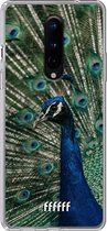 OnePlus 8 Hoesje Transparant TPU Case - Peacock #ffffff