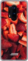 OnePlus 8 Pro Hoesje Transparant TPU Case - Strawberry Fields #ffffff