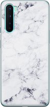 OnePlus Nord hoesje - Marmer grijs - Soft Case Telefoonhoesje - Marmer - Grijs