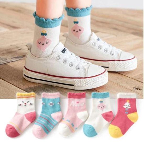 Set van 5 paar sokken | 5 verschillende kleuren | Sokken voor kinderen 1-3  jaar |... | bol.com