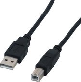 MCL USB 2.0 A/B 2m USB-kabel USB A USB B Zwart