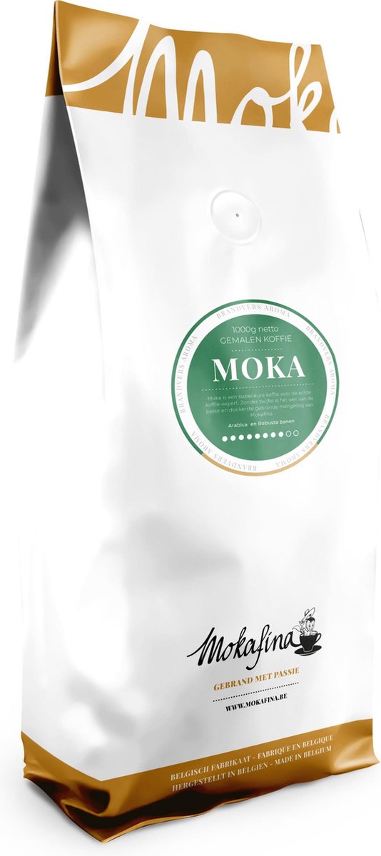Mokafina Mokka gemalen koffie 1kg