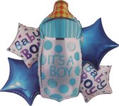 Folie Ballonnen - Babyshower - It's a Baby Boy - Blauw - 80 cm