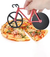 Shanny pizzasnijder fiets - pizzames racefiets - pizzaroller - origineel - deegroller rood - Pizza Cutter Bike Racefiets