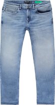 Lichtblauwe Cars Jeans, slim fit, met verouderde details op de zakken en benen.