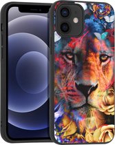 iMoshion Design voor de iPhone 12 Mini hoesje - Jungle - Leeuw
