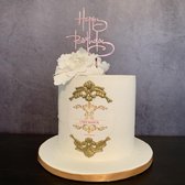 Verjaardag Topper Disney letter type (Rose)- Birthday Cake Topper Disney Font (Pink)