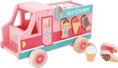 Vormenstoof hout spel ijsco kar - Roze - Houten speelgoed vanaf 1 jaar