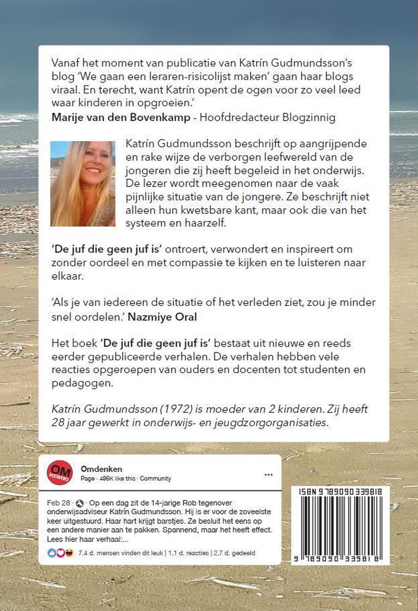 De juf die geen juf is - back cover