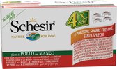 Schesir Hond Blik Multipack 4x85 g Kip&Rund