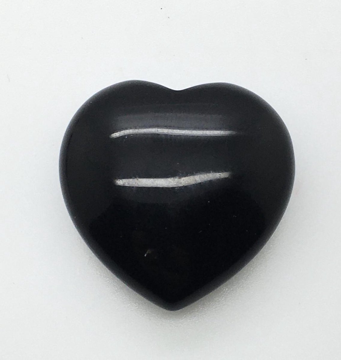 Obsidiaan edelstenen hart 3 cm beschermende steen brengt het hoofd tot rust
