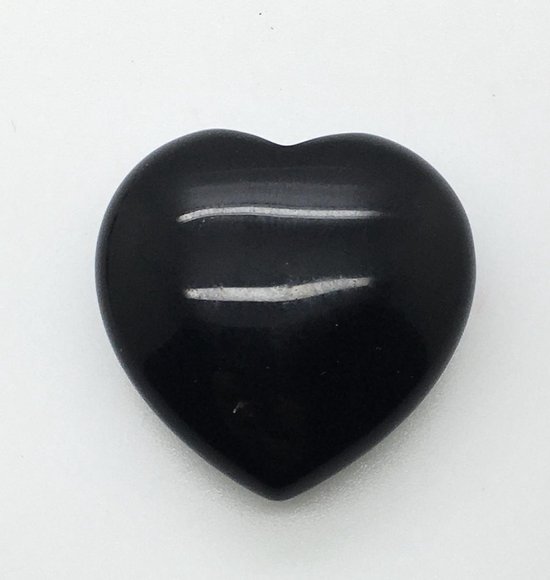 Obsidiaan edelstenen hart 3 cm beschermende steen brengt het hoofd tot rust  | bol.com