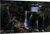 Dibond - Hoge Watervallen   - 150x100cm Foto op Aluminium (Wanddecoratie van metaal)