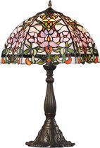 Tiffany stijl tafellamp - glas in lood - 61 cm hoog