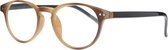 Icon Eyewear NCK003 Boston Leesbril +4.00 - Camel montuur, zwarte poten