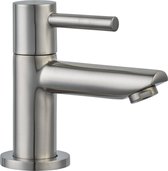 Saqu Shine Fonteinkraan - 10.40 cm - Solid Steel - Toiletkraan - Koudwaterkraan - WC Kraan