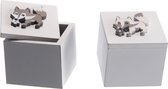 set van 2 doosjes vos | bonbonniere | vosjes | decoratie | tandendoosje | geschenk | bedankje | babyshower