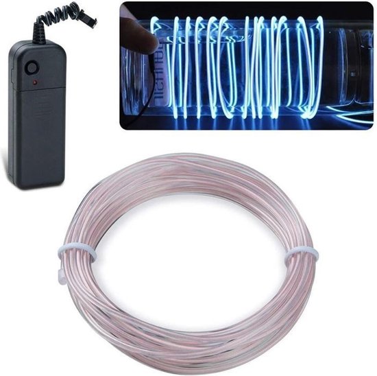 Neon lichtdraad - Flexibel Neonlicht Kabel 3M - Wit | bol.com