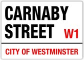 Wandbord Metaal – Carnaby Street - London - 41x30 cm - Vintage muurbord