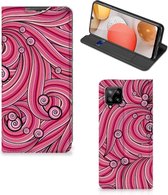 GSM Hoesje Samsung Galaxy A42 Foto Hoesje ontwerpen Swirl Pink