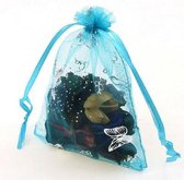 Sacs en organza bleu ciel avec papillons - 11x16 cm 100 pièces / sacs cadeaux