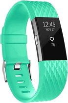 By Qubix - Fitbit Charge 2 siliconen bandje (Large) - Mintgroen - Fitbit charge bandjes