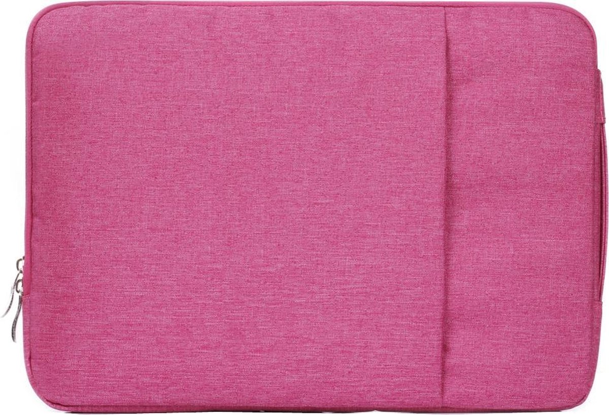 13 inch sleeve met extra vak - roze