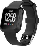watchbands-shop.nl Siliconen bandje - Fitbit Versa (Lite) - Zwart - Large