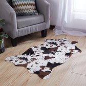 vloerkleed koe print -75x110 cm - Dierenvel Koeienvel Koeienhuid Vloerkleed tapijt Koe Patroon