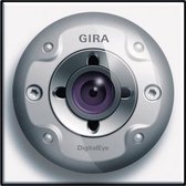 Gira VIDEO TX44 kunststof inbouw kleuren camera tbv deurintercom. PAL, zilver
