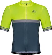 Odlo Stand-up collar s/s full zip FUJIN CERAM GEEL - Maat S