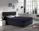 Zachte Dubbel Jersey Eenpersoons Hoeslaken Navy | 80/90/100x200/210/220 | 220 gr/m2 Dichtgebreid | Comfortabel