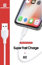 Apple Lightning oplaadkabel biboshi wit - snel lader lightning - 1 meter oplaadkabel - Lightning - wit