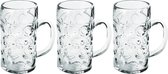 12x Bierpullen/bierglazen halve liter/50 cl/500 ml van onbreekbaar kunststof - 0,5 liter pullen - Bierpul glazen
