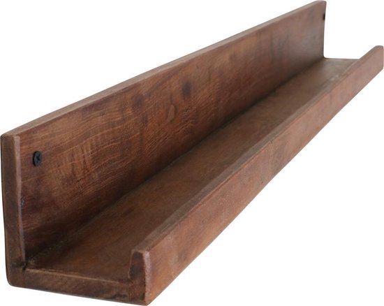 Mannelijkheid Verplicht envelop Raw Materials Wandplank voor fotolijstjes - FSC gerecycled donkerhout - 75  cm | bol.com