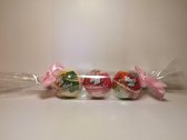 Set van 3 badbruisballen: rozen mango en watermeloen Geschenkset
