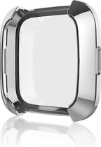 By Qubix - soft TPU case voor Fitbit Versa (volledig beschermd) - Zilver